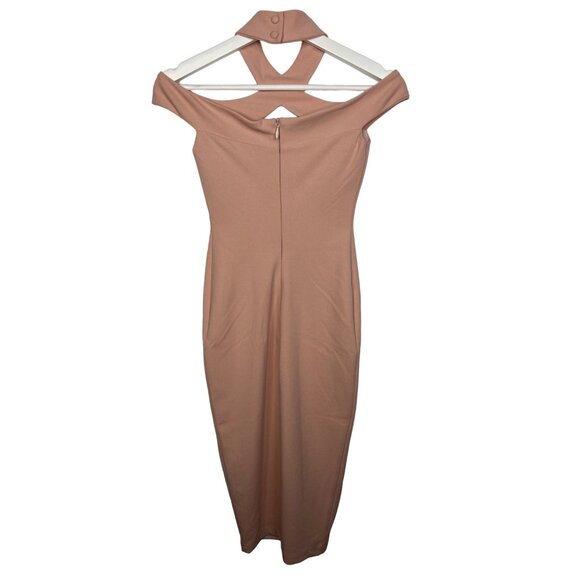 Nookie Hollywood Midi Dress Women’s XS Blush Bodycon Cocktail Party NWT - Picture 2 of 12